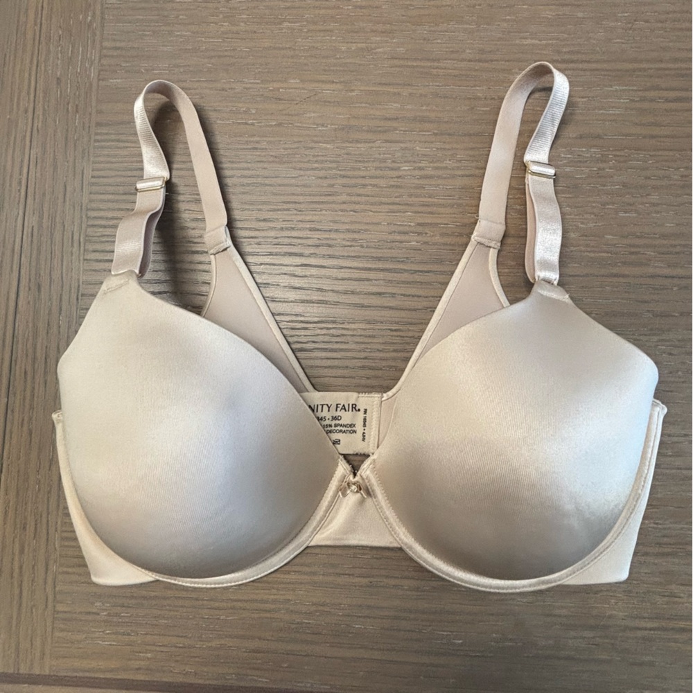 Vanity Fair Beauty Full Back Coverage Bra Nude Size 36D